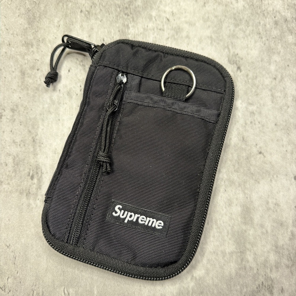 Supreme Small Zip Pouch Nylon Bag FW19 Black EUC  Cordura Brand Fabric